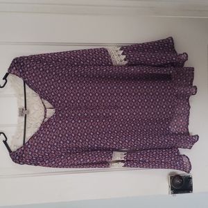 Multicolored gauze blouse